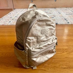 Kipling “Bouree” Backpack Metallic Gold